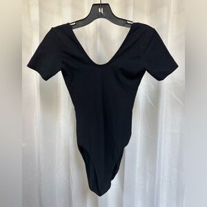 American Apparel Black Short Sleeve Bodysuit - Large (L)